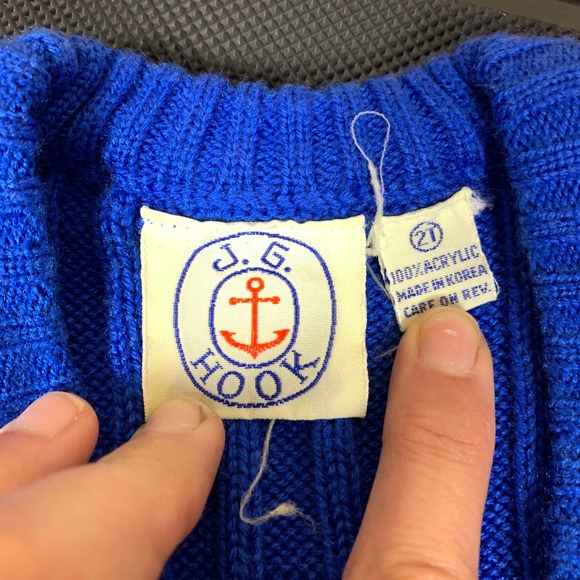 J.G. Hook Ritestrings Sweater Vest Kids 2T Blue Train Knit Vintage Lot of 2 - Picture 3 of 6
